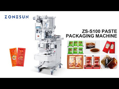 ZONESUN ZS‑S100 Auto Paste Filling Sealing Machine With Date Printer