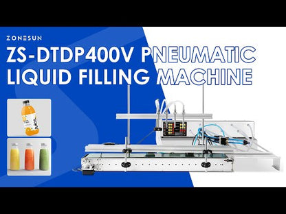 ZONESUN ZS-DTDP400V 4-Head Diaphragm Pump Cosmetic Liquid Beverage Juice Filling Machine