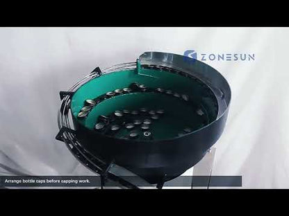 ZONESUN ZS-XG1870V Benchtop Bottle Capping Machine With Vibratory Bowl