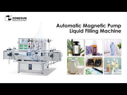 ZONESUN ZS-DTMP4Y 4heads Tabletop Magnetic Pump Liquid Filling Machine
