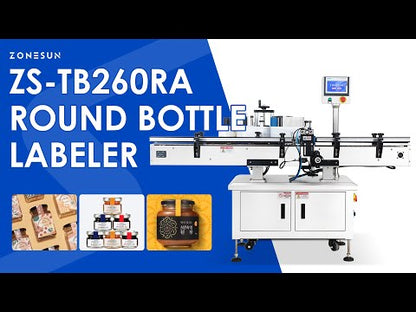 ZONESUN ZS-TB260RA Automatic Dual-Label Tamper-Evident Bottle Labeling Machine
