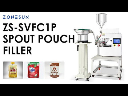 ZONESUN ZS-SVFC1P Desktop Spout Pouch Filling & Capping Machine for Sauces