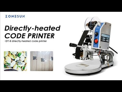 ZONESUN DY‑8 Directly‑heated Ribbon Date Printer Coding Machine