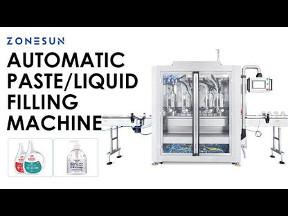ZONESUN ZS-VTPF4 Auto 4 Tracking Heads Paste Liquid Filling Machine