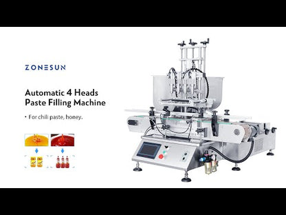 ZONESUN ZS-DTGT4T Pneumatic 4-Nozzle Paste Liquid Filling Machine