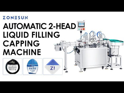 ZONESUN ZS-AFC6F Eye Drop Filling & Capping Machine for Flat Bottles