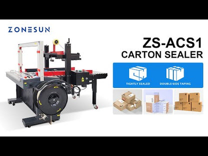 ZONESUN ZS‑FK5050S Carton Sealing & Taping Machine for Packaging Lines