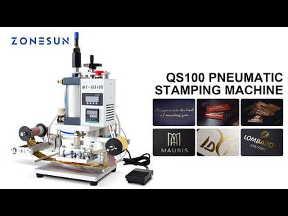 ZONESUN ZS-QS100 Pneumatic Hot Stamping Machine for Multiple Materials