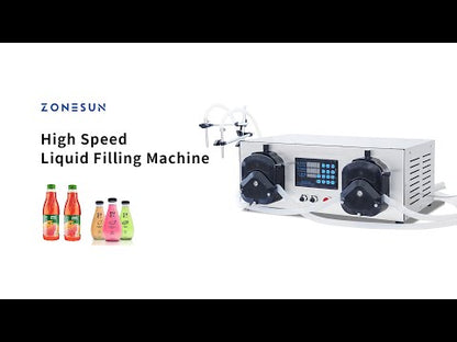 ZONESUN ZS-YTPPR2 Semi-auto 2 Nozzles Peristaltic Pump Liquid Filler
