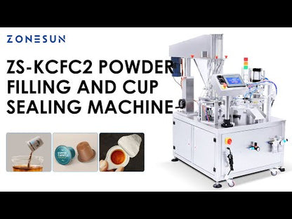 Zonesun ZS‑KCFC2 Dual‑Station Coffee K‑Cup Filling Machine