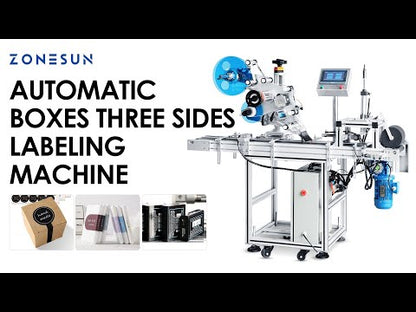 ZONESUN ZS-TB831ST Automatic Three Sides Box Corner Labeling Machine