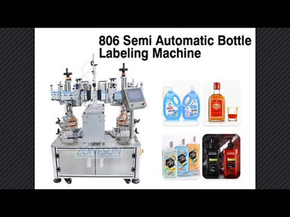 ZONESUN XL‑T806 Semi‑Auto Double‑Side Square Bottle Labeler