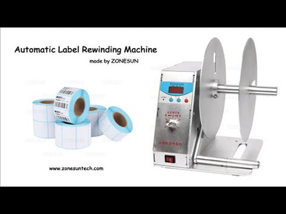 ZONESUN Automatic Flat Label Rewinder for Wash Labels & Barcodes