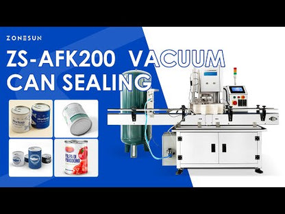 ZONESUN ZS-AFK200 Automatic Vacuum Metal Can Sealing Machine Can Seaming Machine