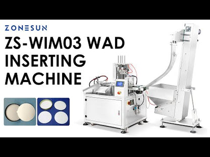 Zonesun ZS‑WIM03 Dual-Lane Wad Inserting Machine with Cap Elevator
