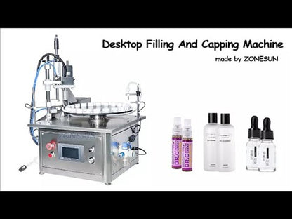 ZONESUN ZS-AFC1M Magnetic Pump Vial Liquid Filling Capping Machine