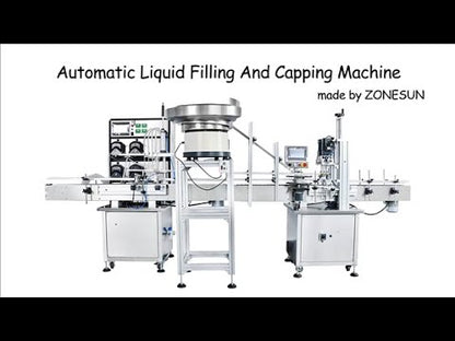 ZONESUN 4 Nozzles Liquid Filling Capping Machine with Cap Feeder