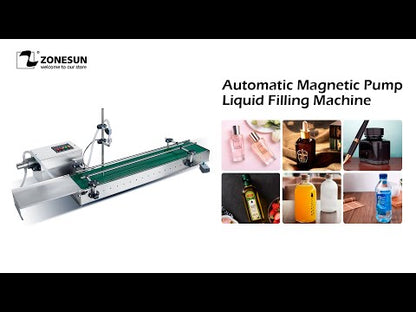 ZONESUN ZS-MPYT600 Magnetic Pump Liquid Filler with Conveyor