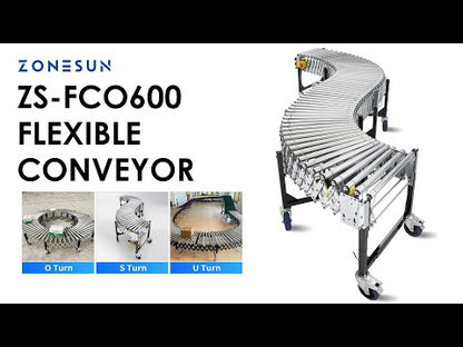 ZONESUN ZS-FCO600 Flexible Expandable Motorized Roller Conveyor