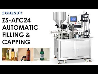 ZONESUN ZS-AFC24 Automatic Piston Pump Liquid Filling Capping Machine