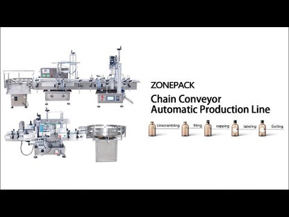 ZONESUN Piccola linea di produzione di tappatura di riempimento pneumatica automatica ed etichettatura piatta