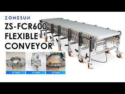 ZONESUN ZS-FCR600 Rubber Covered Flexible Powered Roller Conveyor