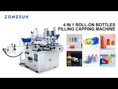 ZONESUN ZS‑AFC11 Roll‑on Bottle Filling&Capping Machine & Dual Feeders
