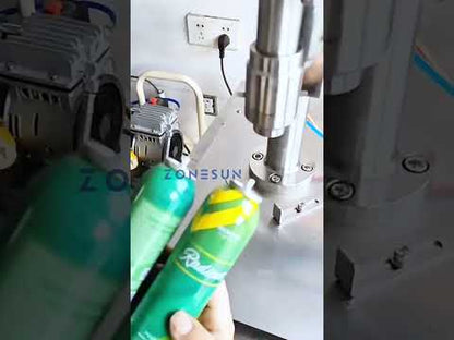 Zonesun ZS‑YG25Q Precision Pneumatic Aerosol Can Crimping Machine