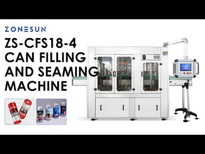 ZONESUN ZS-CFS18-4 Auto Liquid Can Isobaric Filling Sealing Machine