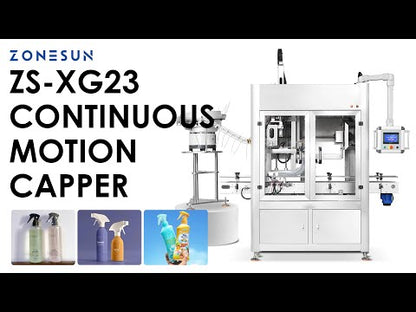 Zonesun ZS‑XG23 Continuous Motion Trigger Sprayer Capping Machine