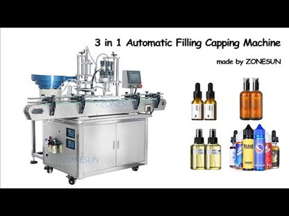 ZONESUN ZS-AFC1 Auto Rotary Liquid Filling&Capping Machine with Feeder