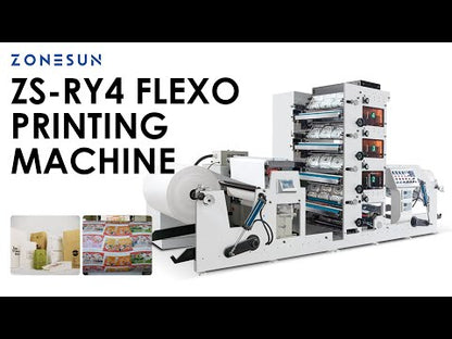 Zonesun ZS‑RY4 4‑Color High‑Efficiency Flexographic Printing Machine
