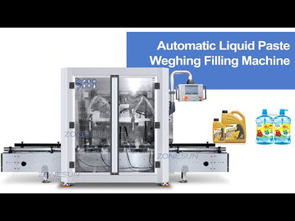 ZONESUN ZS-GYW4 Auto 4 Nozzles Liquid Paste Weighing Filling Machine