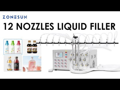ZONESUN ZS-MPYT12P Semi Automatic Magnetic Pump Liquid Filling Machine