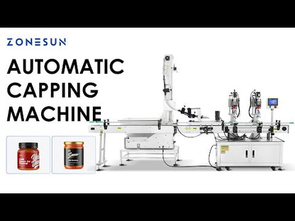 ZONESUN ZS-XG440T2 Automatic Metal Twist Off Feeding Capping Machine