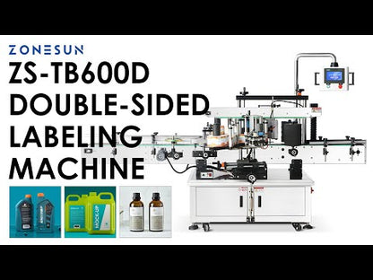 Zonesun ZS‑TB600D Double‑Sided Labeling Machine for F‑Style Bottles