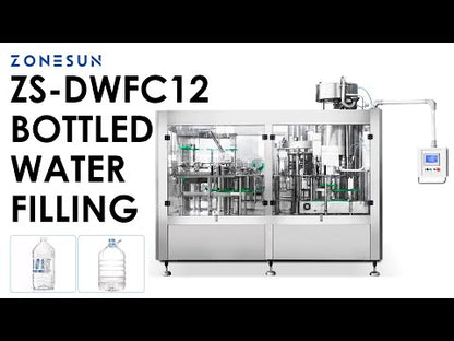 ZONESUN ZS-DWFC12 Automatic 3-in-1 Water Bottling Machine for PET Packaging