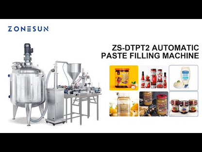 ZONESUN ZS‑DTPT2 Pneumatic Paste Filler with Mixing Tank&Feeding Pump