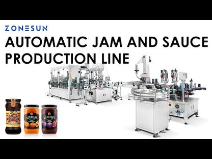 ZONESUN ZS-FALU3 Automatic Jam and Sauce Filling Capping Labeling Line