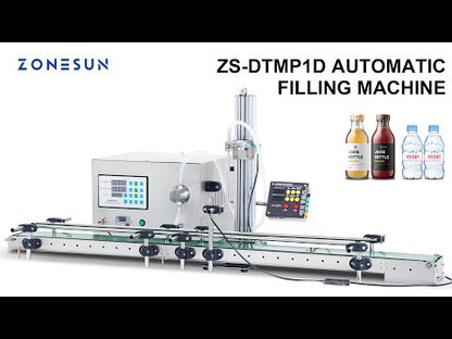 ZONESUN ZS-DTMP1D Magnetic Pump Liquid Filling Machine with Conveyor