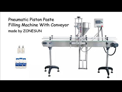ZONESUN ZS-GY1C Pneumatic Paste & Liquid Filling Machine with Conveyor