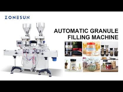 ZONESUN ZS-KL01 2-Nozzle Granule Powder Filler with Dual Hoppers