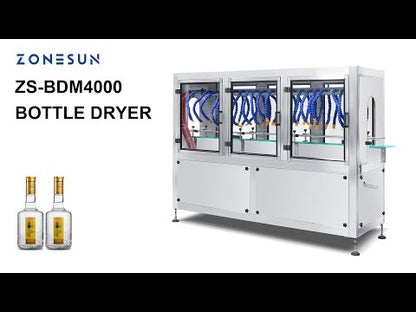 ZONESUN ZS‑BDM4000 Glass Bottle Drying Machine for Filling Lines