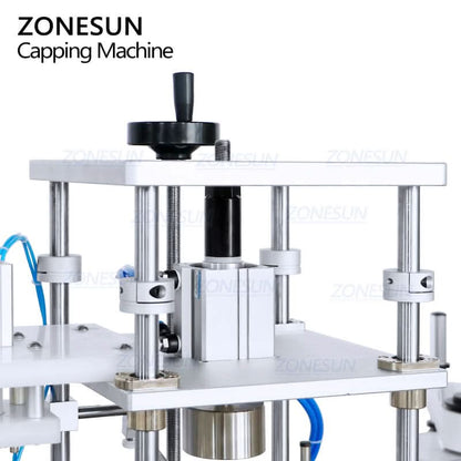 ZONESUN ZS-XG1870D2 Automatic T-Cork Capping Machine with Vibratory Bowl Cap Sorter for Bottle Bottling Line