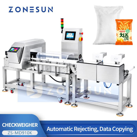 ZONESUN ZS-MD910K Automatic Metal Detector Checkweigher with Reject System