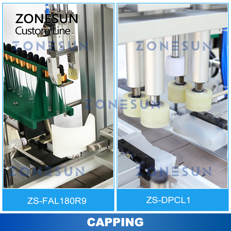 ZONESUN ZS-FAL180R9/ZS-DPCL1 Custom Filling Capping Labeling Lines