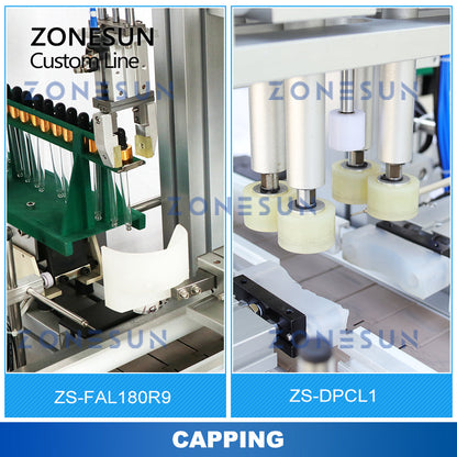 ZONESUN ZS-FAL180R9/ZS-DPCL1 Custom Filling Capping Labeling Lines
