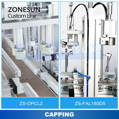 ZONESUN ZS-DPCL2/ZS-FAL180D5 Custom Filling Capping Labeling Lines