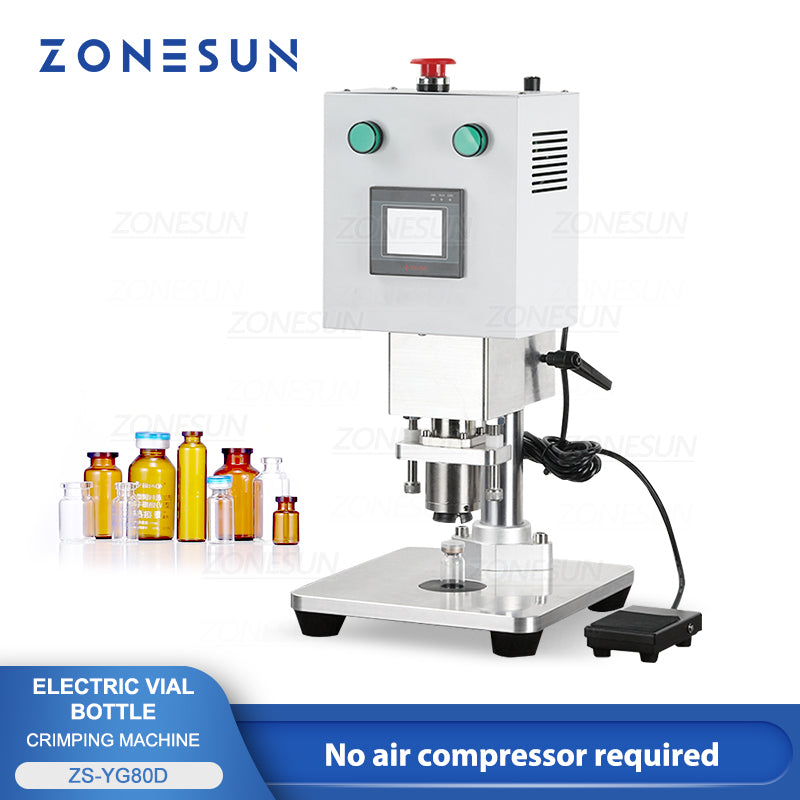 ZONESUN ZS-YG80D Fully Electric Vial Crimper Bottle Capping Machine