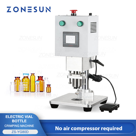 ZONESUN ZS-YG80D Fully Electric Vial Crimper Bottle Capping Machine